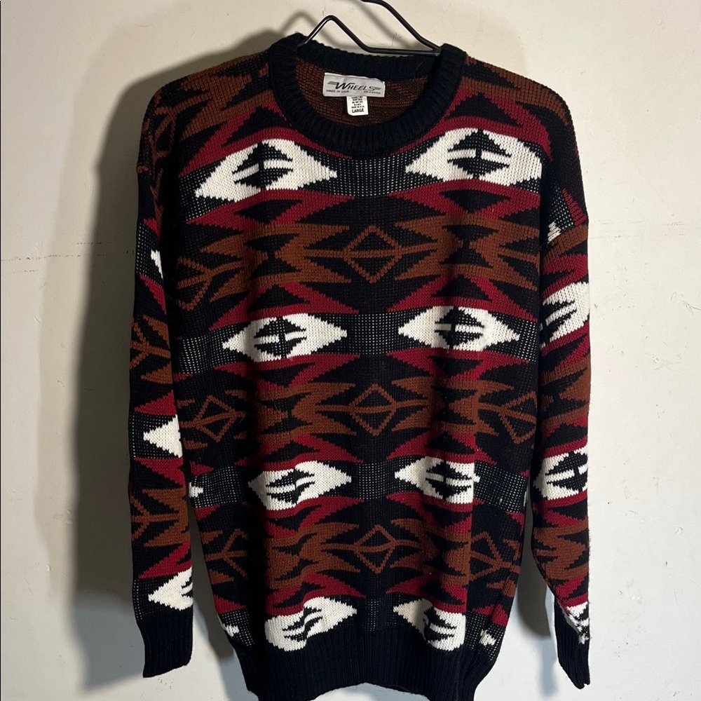 Vintage Sweater Acrylic Sz Large USA